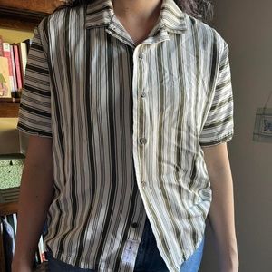 NATIVE YOUTH STRIPED BUTTON UP SHIRT